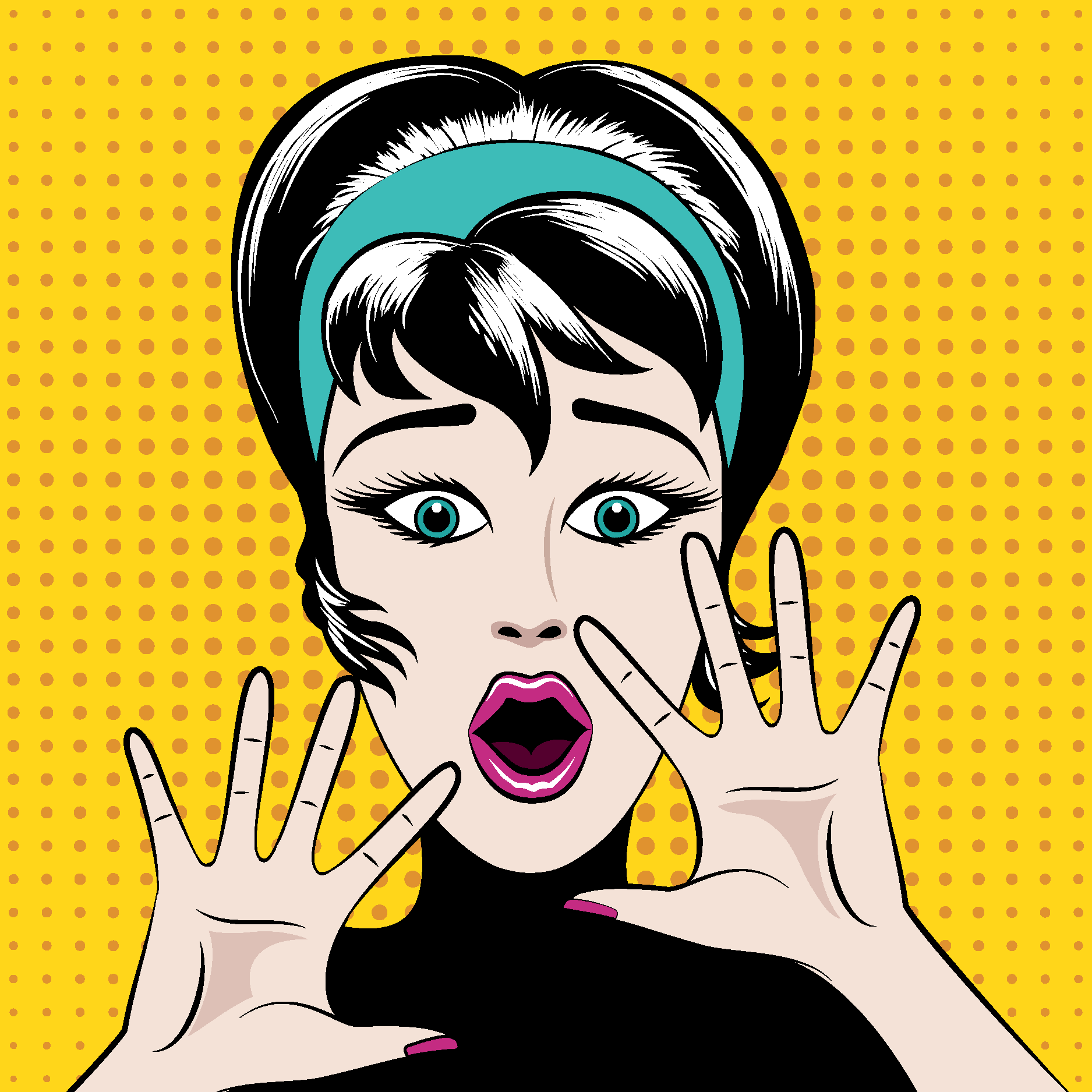 pop art image of woman with hands up in front of her face and an "Oh No" expression. She needs a break-up recovery process and coaching.